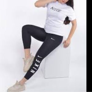 NIKE Dri-Fit Womens Black Running Pants Leggings/XS